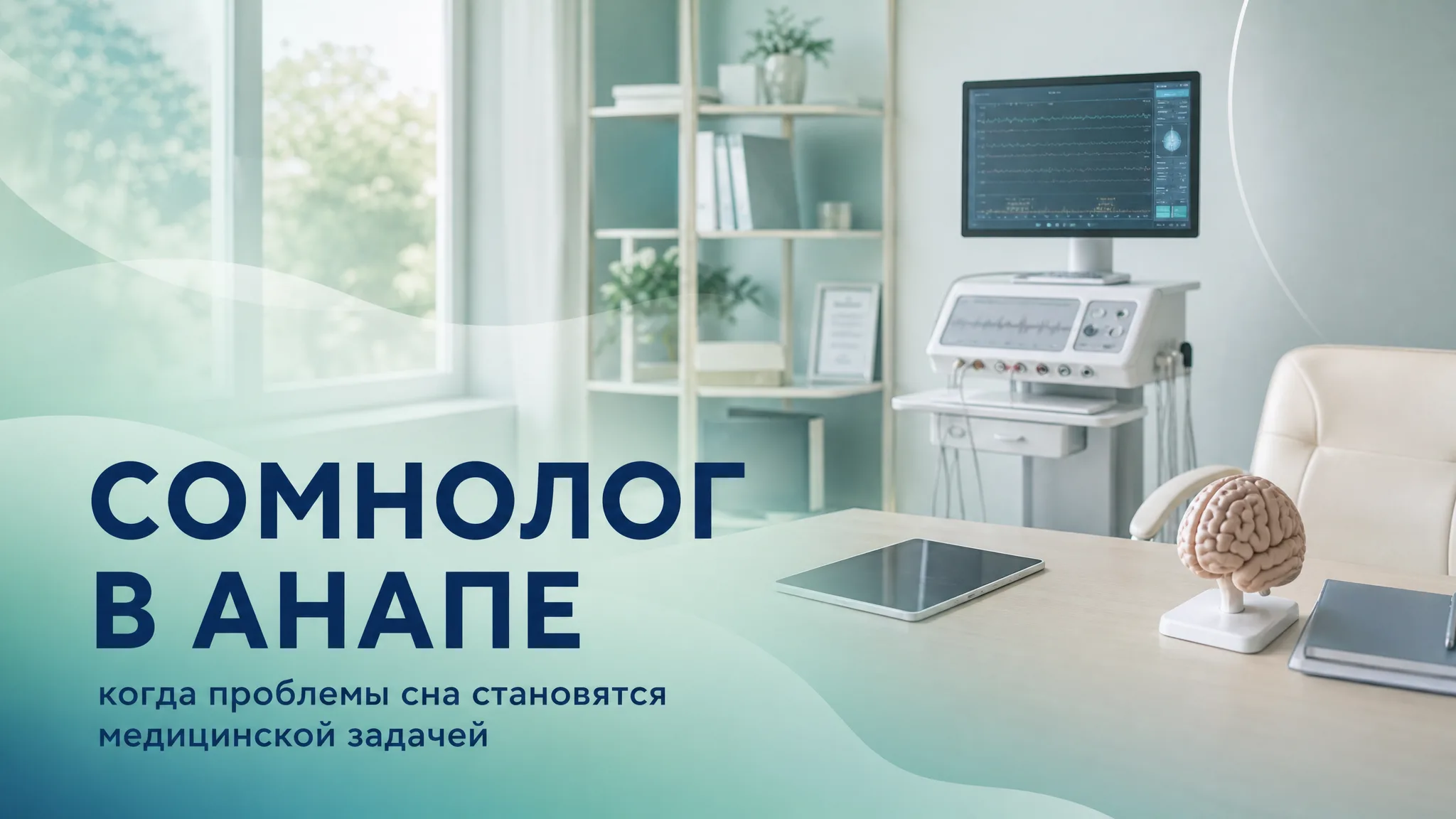 Визит к сомнологу в Анапе: диагностика нарушений сна, консультация врача и современное медицинское оборудование для здорового отдыха