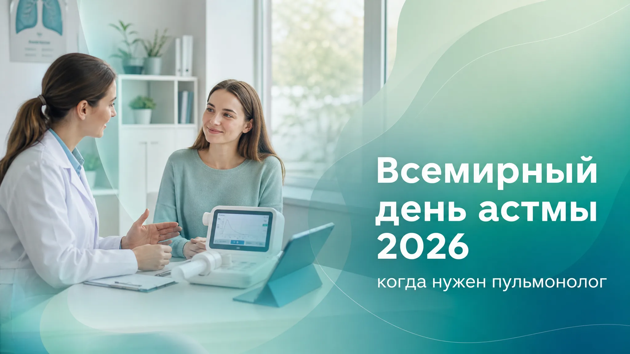 Всемирный день астмы 2026 — когда обратиться к пульмонологу, врач-пульмонолог в Анапе, клиника ДиЛУЧ