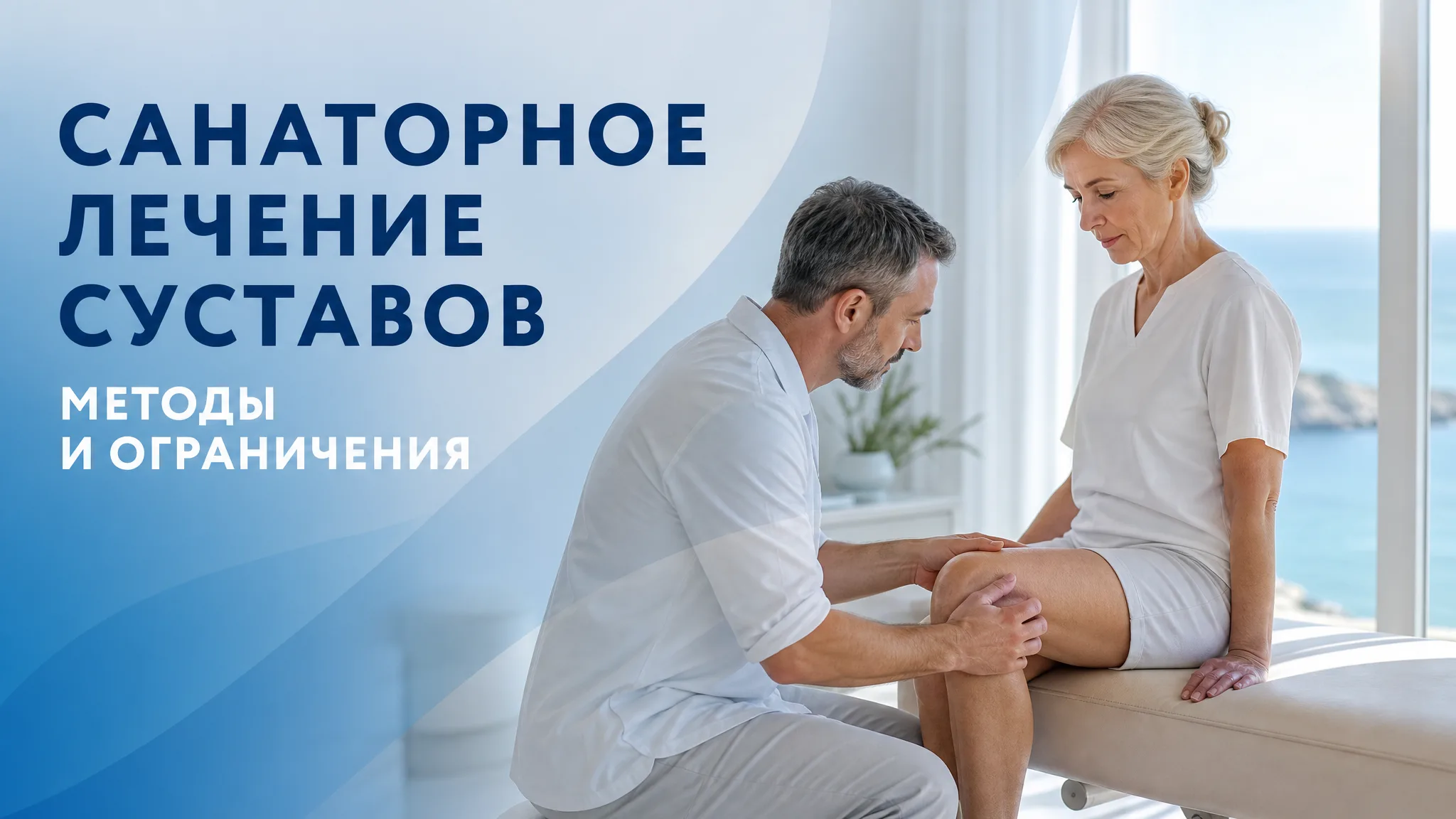 Пациент проходит физиотерапевтическую процедуру для лечения суставов в санатории