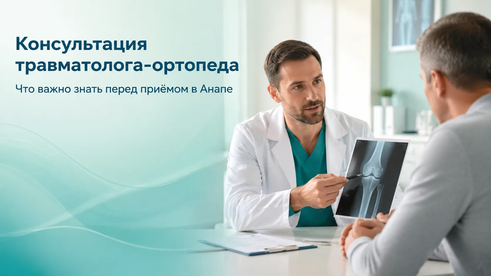 Консультация травматолога-ортопеда в Анапе: врач проводит осмотр пациента