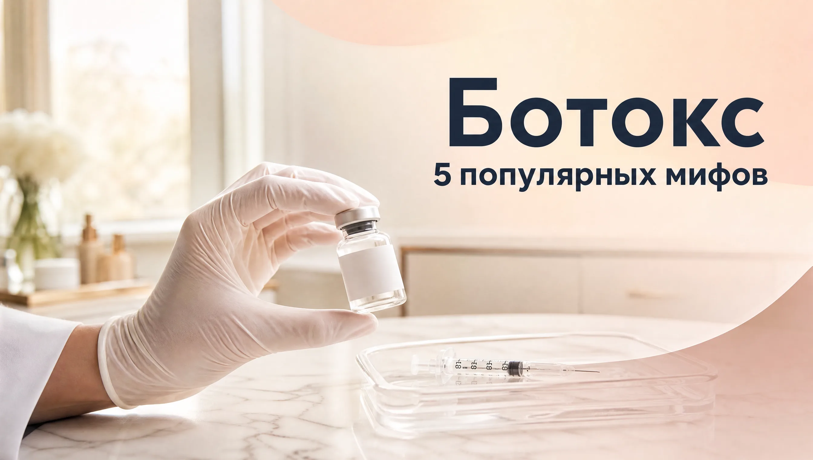 Инфографика, развенчивающая 5 главных мифов о ботоксе перед косметологической процедурой