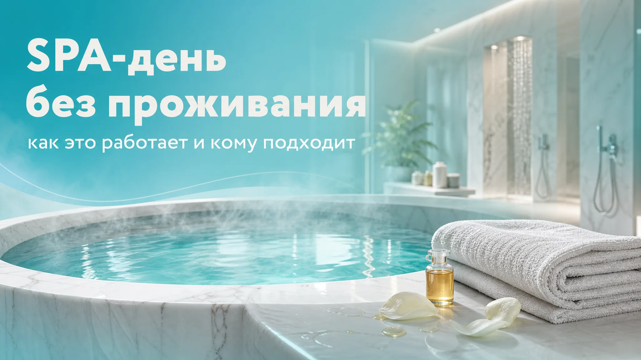 Женщина расслабляется на спа-процедуре с камнями и цветами